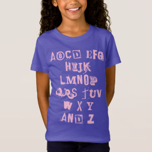 Camiseta de Chicas de Alphabet Song (Cartas con Pr