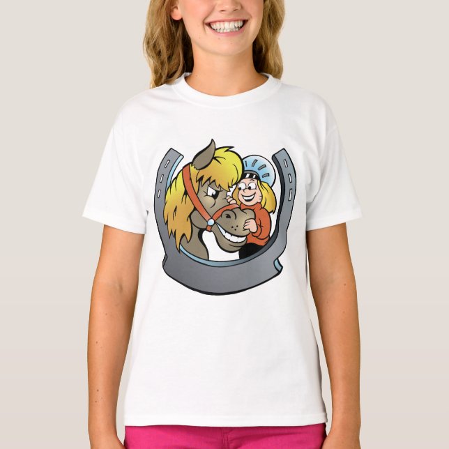 Camiseta De Chicas De Caballo Y De Viaje (Anverso)