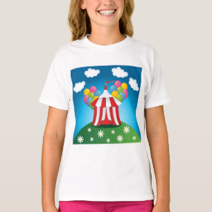 Camiseta de Chicas de carpas de circo rojo