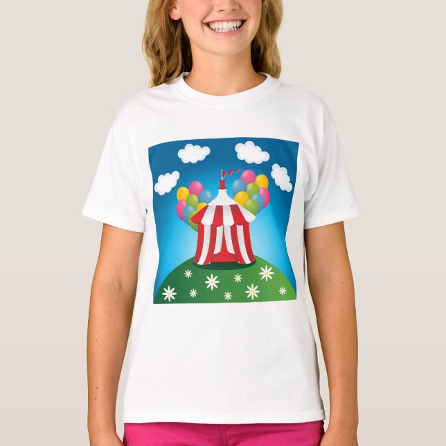 Camiseta de Chicas de carpas de circo rojo (Anverso)