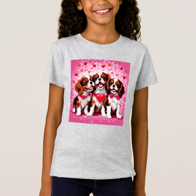 Camiseta de Chicas de Cavalier Heart Cuppies (Anverso)