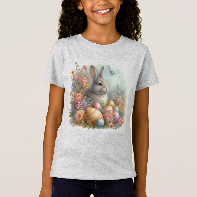 Camiseta de Chicas de caza de huevos/conejo conejo (Anverso)