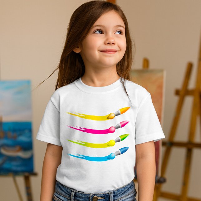Camiseta de Chicas de cepillos coloridos (Subido por el creador)