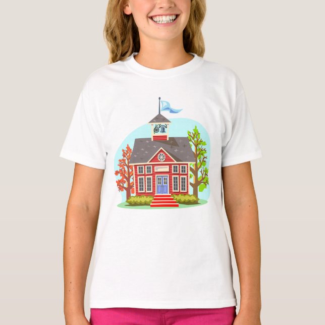 Camiseta de Chicas de construcción escolar (Anverso)