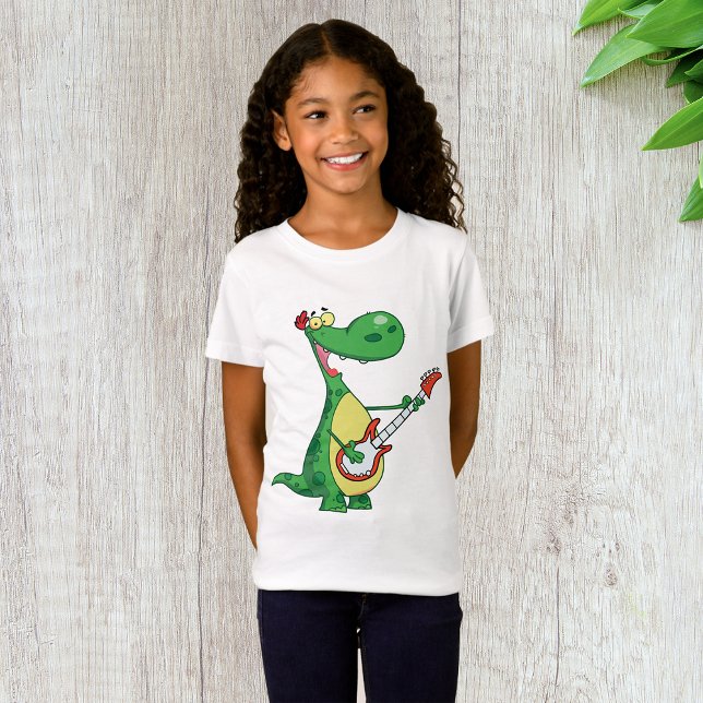 Camiseta de Chicas de dinosaurios que tocan guitar (Subido por el creador)