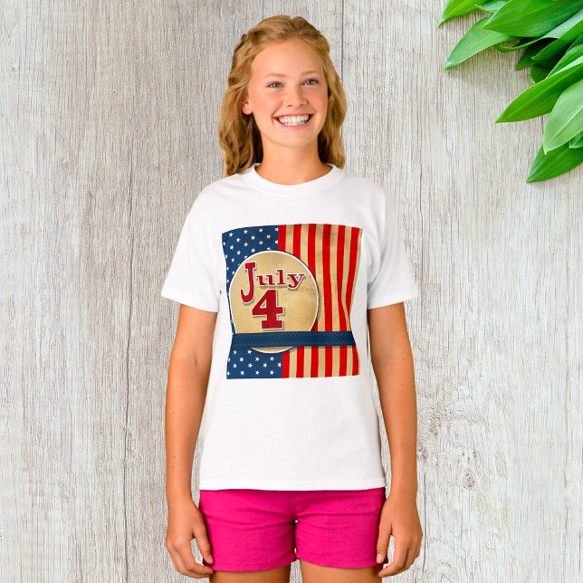 Camiseta de Chicas de la bandera estadounidense de (Subido por el creador)