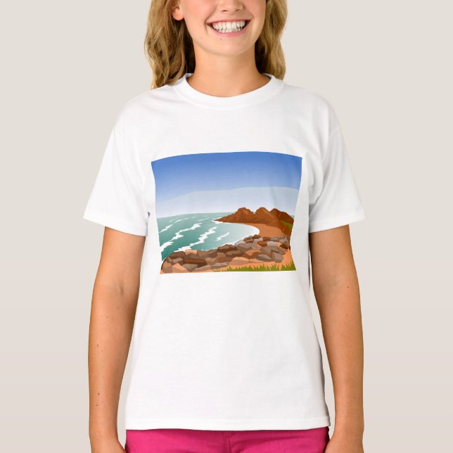 Camiseta de Chicas de la Costa Rocosa (Anverso)