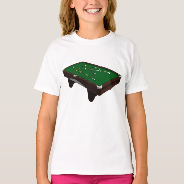 Camiseta de Chicas de mesa de billar (Anverso)