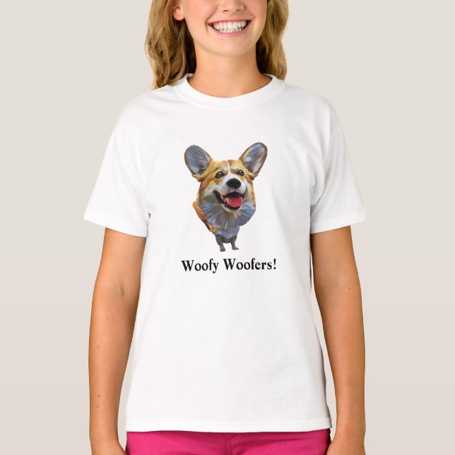 Camiseta de Chicas de perro de Corgi Welsh diverti (Anverso)