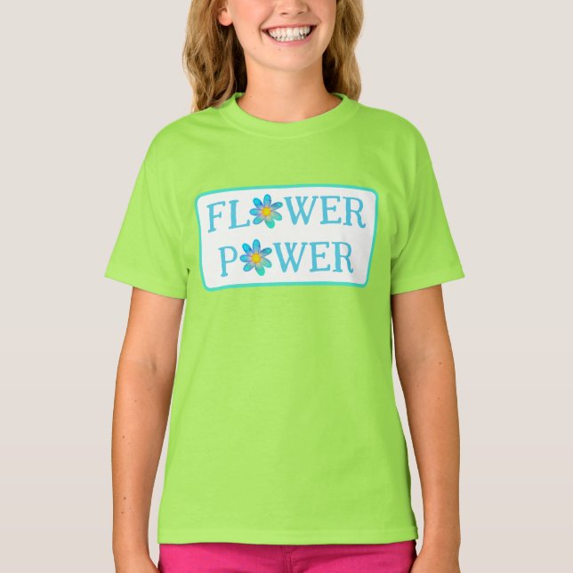 Camiseta de Chicas de poder de flores divertidas (Anverso)