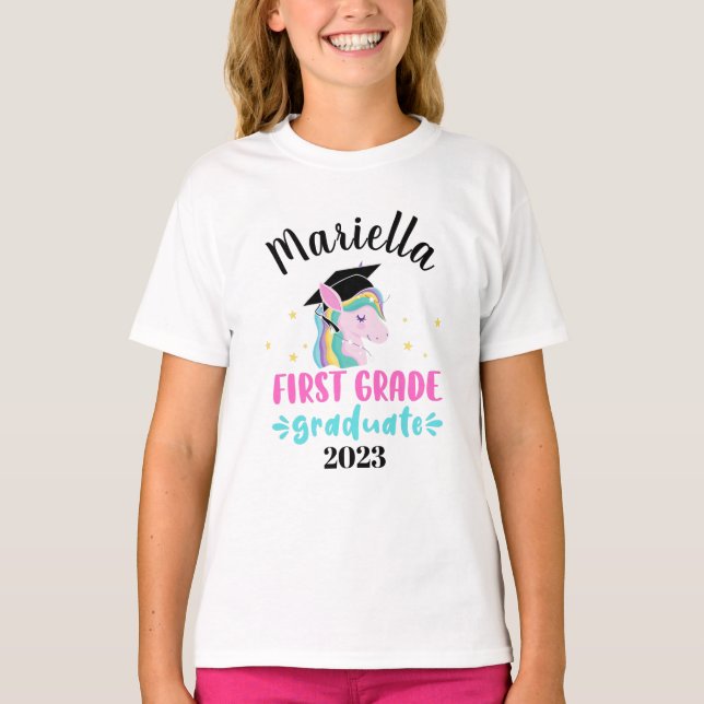 Camiseta de Chicas de primer grado de Unicornio (Anverso)