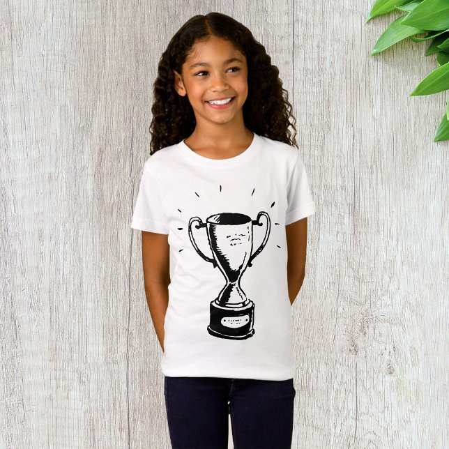 Camiseta De Chicas De Trofeo Blanco Y Negro (Subido por el creador)