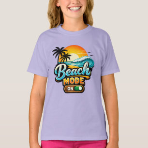 Camiseta de chicas de vacaciones de verano en modo