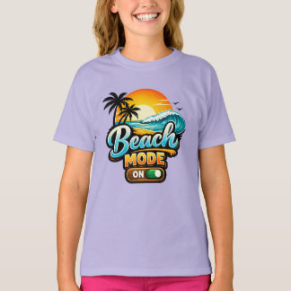 Camiseta de chicas de vacaciones de verano en modo
