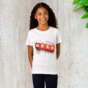 Camiseta de Chicas del rompecabezas de ayuda
