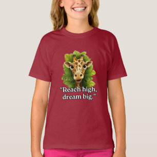 Camiseta de chicas", Dream Big - Giraffe Tee"