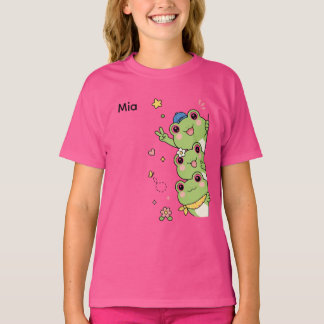 Camiseta de chicas estéticas ranas lindas