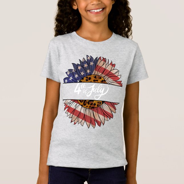 Camiseta de chicas Feliz 4 de julio (Anverso)