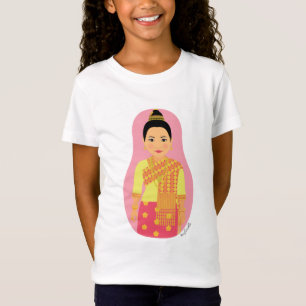 Camiseta de Chicas laosianos (rosados) Matryoshka