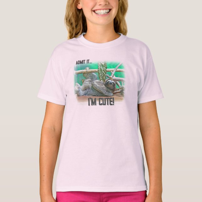 Camiseta de chicas lindas Perezoso (Anverso)