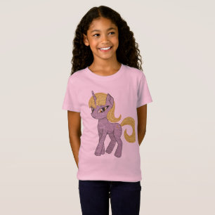 Camiseta de Chicas Mágicas Unicornio Cuerno Brilla