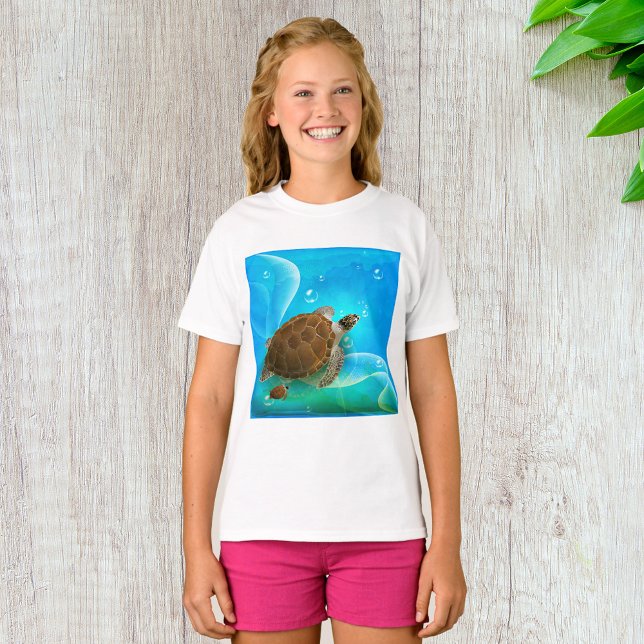 Camiseta de Chicas nadadores de tortuga (Subido por el creador)