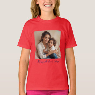 Camiseta de Chicas rojos feliz Día de la Madre