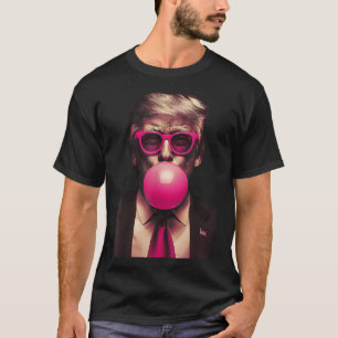 Camiseta de chicle Trump Sungles rosa Vota Preside
