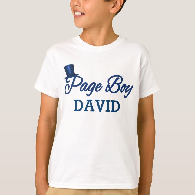 Camiseta de chico de página a Personalizar NAVY (Anverso)