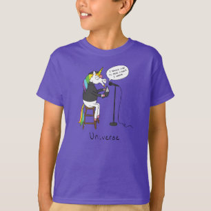 Camiseta de chico gracioso de poesía unicornio