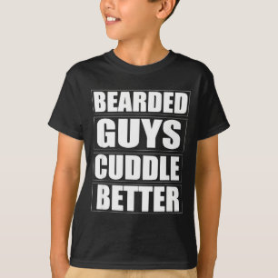 Camiseta de chicos barbudo abrazo mejor barba