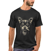 Camiseta de Chihuahua fumando