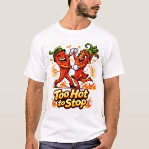 Camiseta de chile de dibujos animados lindos baila