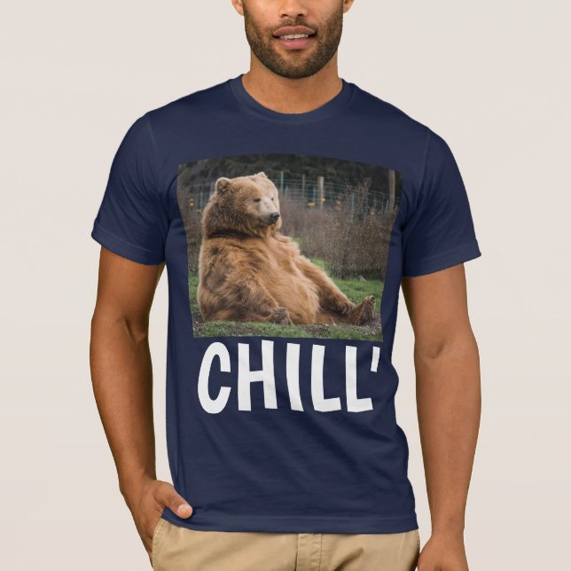 CAMISETA DE "CHILL", DIVERTIDA BARRA DE OSO (Anverso)