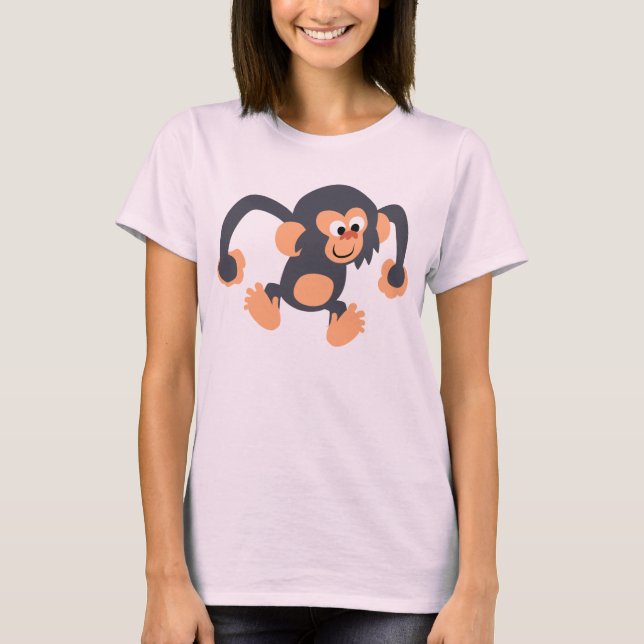 Camiseta de Chimpanzee, Personalizado de Bouncy (Anverso)