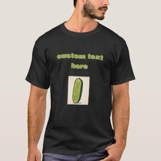 camiseta de chips de pepino en vinagre con texto p