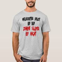 Camiseta de Chiste Zombie Slayer para el piloto de