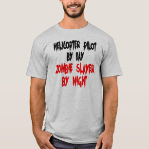Camiseta de Chiste Zombie Slayer para el piloto de