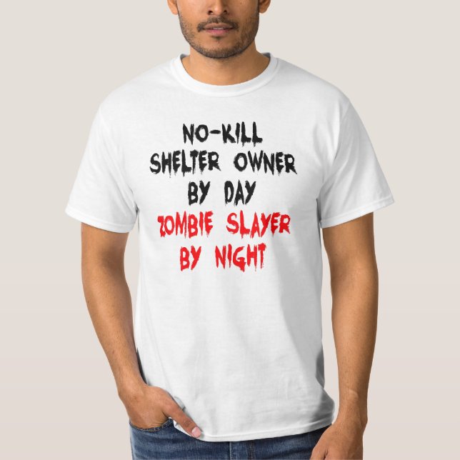 Camiseta de Chiste Zombie Slayer, propietario de u (Anverso)