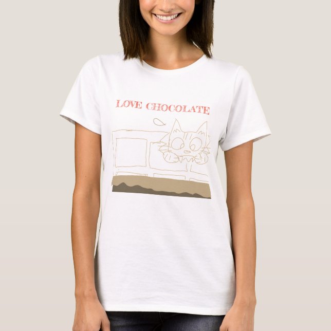 Camiseta de chocolate de amor (Anverso)