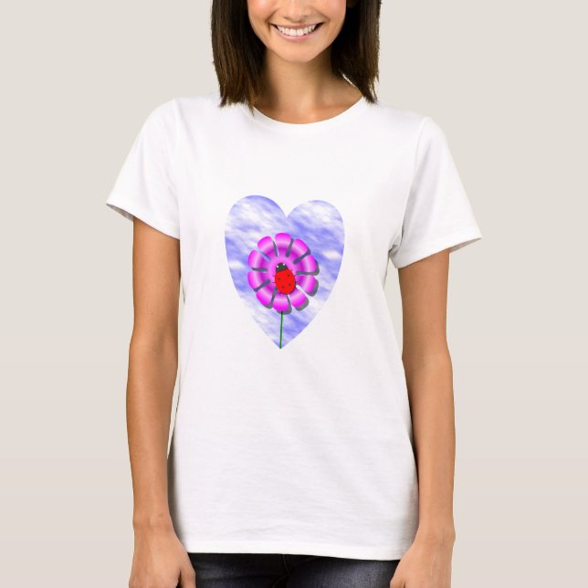 Camiseta de chuchería y flor (Anverso)