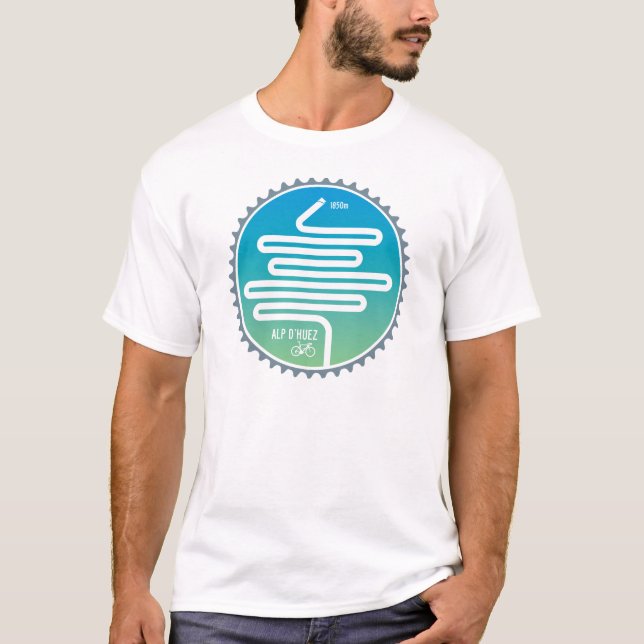 Camiseta de ciclo de D'Huez de la montaña (Anverso)