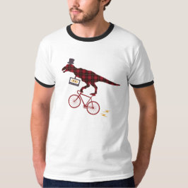 Camiseta de ciclo del dinosaurio de la tela