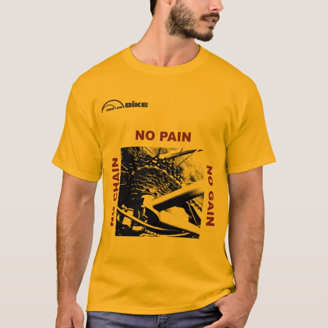 Camiseta de ciclo - ninguna cadena - ningún dolor (Anverso)
