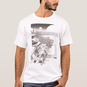 Camiseta de ciencia ficción que recorre el frente 