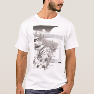 Camiseta de ciencia ficción que recorre el frente