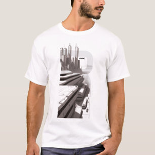 Camiseta de ciencia ficción que recorre el frente 