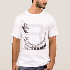 Camiseta de ciencia ficción que recorre el frente