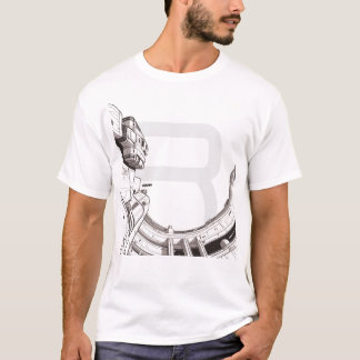 Camiseta de ciencia ficción que recorre el frente