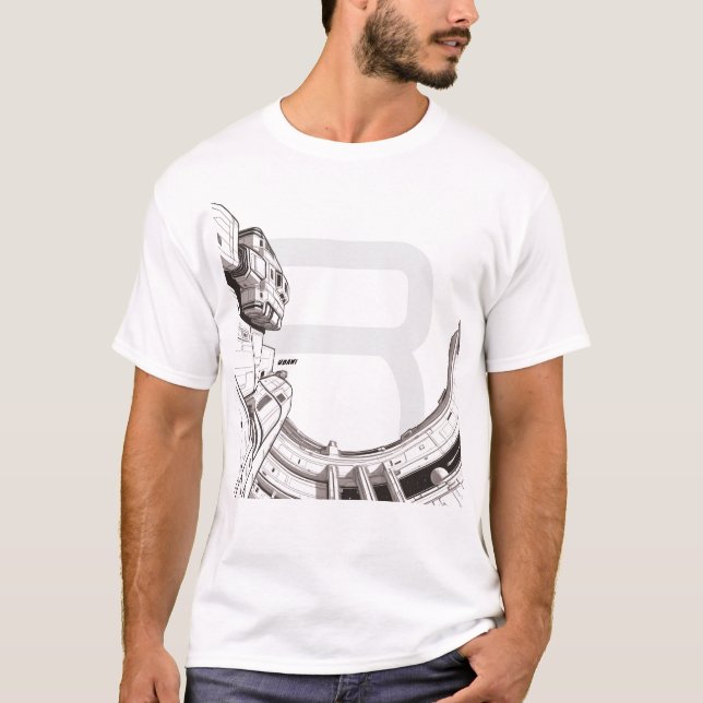 Camiseta de ciencia ficción que recorre el frente  (Anverso)